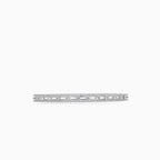 Pulsera rígida de plata de ley con circonita cúbica