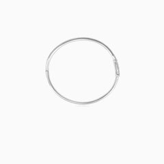 Armreif mit drei Zirkonia-Reihen aus Sterlingsilber