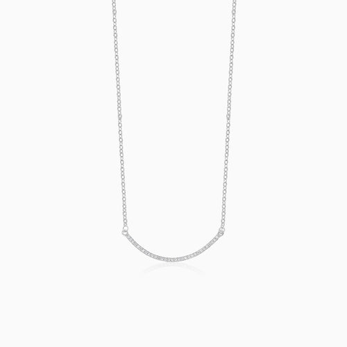 Stříbrný náhrdelník se zirkonovými akcenty