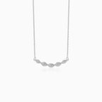 Collier vague en argent sterling avec zirconium