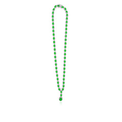 Sterlingsilber Halo Halskette mit Smaragd