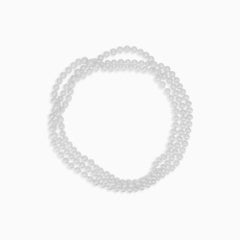 Lange elegante Perlenhalskette für Damen