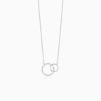 Collier deux cercles en argent sterling
