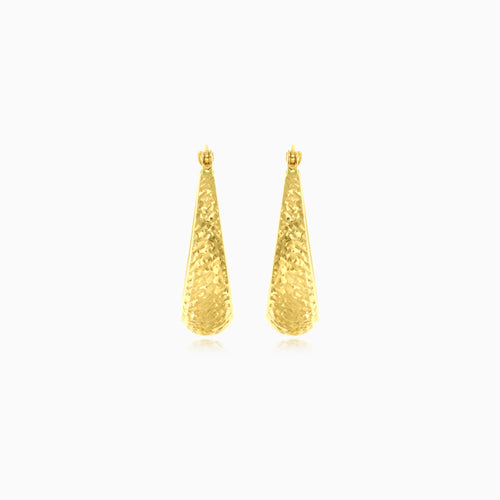 Sonnenlicht-Vertrauen Gelbgold Tropfen-Hoops