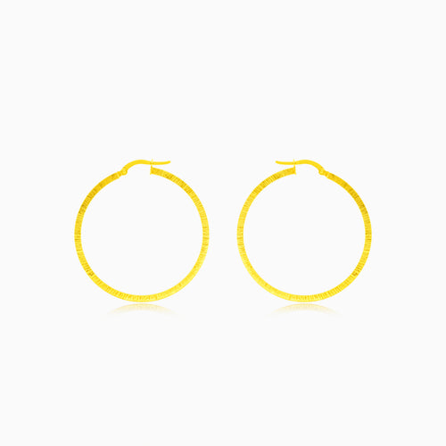 Goldene Eleganz geätzte Creolen