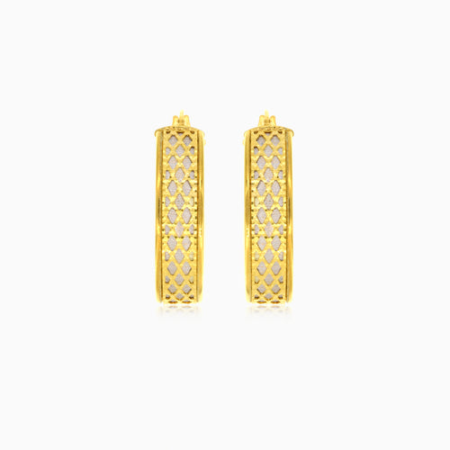 Kruhy ze 14kt žlutého a bílého zlata