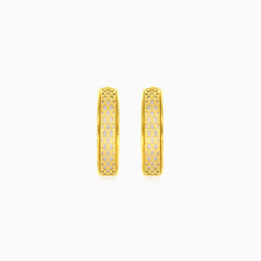 Dvojité zářivé kruhy ze 14kt žlutého a bílého zlata