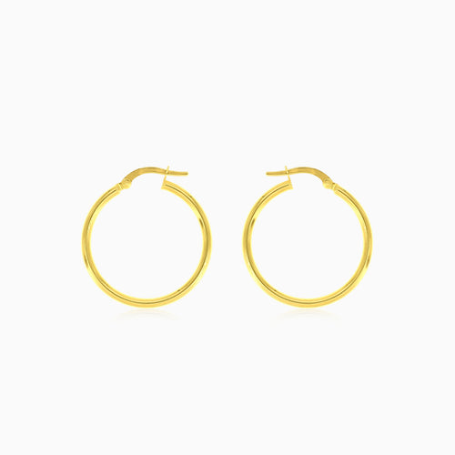 Dvojité zářivé kruhy ze 14kt žlutého a bílého zlata