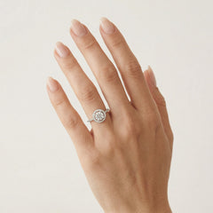 Bague en zircon cubique prong set femme