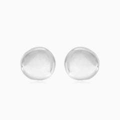 Men and women white gold studs earrings