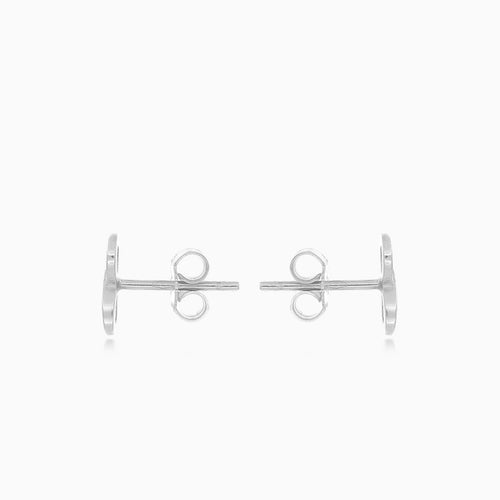 Boucles d’oreilles pendantes infini en or blanc