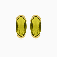 Élégance moldavite en taille ovale gradins