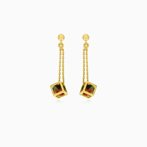 Gouttes cube en grenat Golden Glow