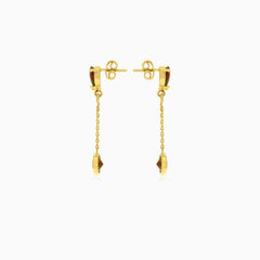 Nadčasová zlatá krása náušnice z granátem