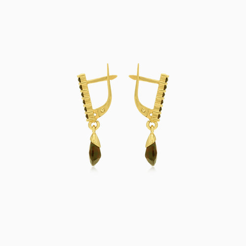 Pendientes colgantes delicados de granate