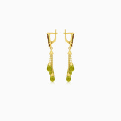 Náušnice z granátu a trojitého vltavínu