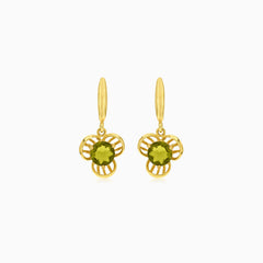 Boucles d’oreilles fleurs Blooming en Moldavite