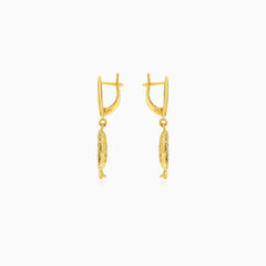 Pomegranate yellow gold and garnet  earrings