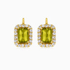 Strahlende königliche Tropfen mit Moldavit und Zirkonia