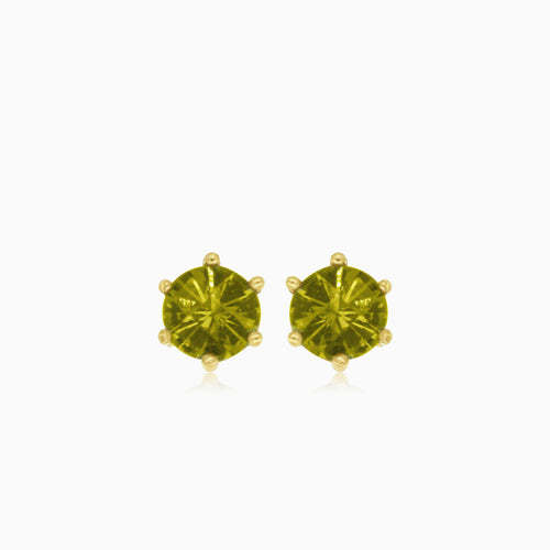 Stylish moldavite studs