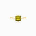 Elegant square princess cut moldavite jewelry