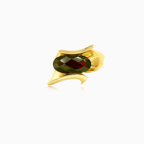 Bague pour femme Golden Elegance en grenat