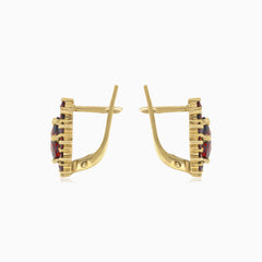 Oslnivé duo náušnic s hruškovitým  a kulatým granátem