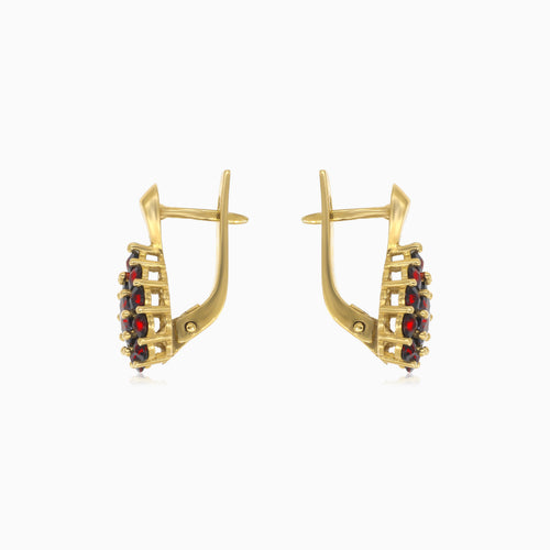 Náušnice ve tvaru kapky s granáty