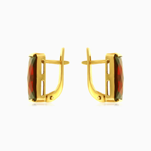 Luminöse Charisma Granat-Strahlen-Cluster-Ohrringe