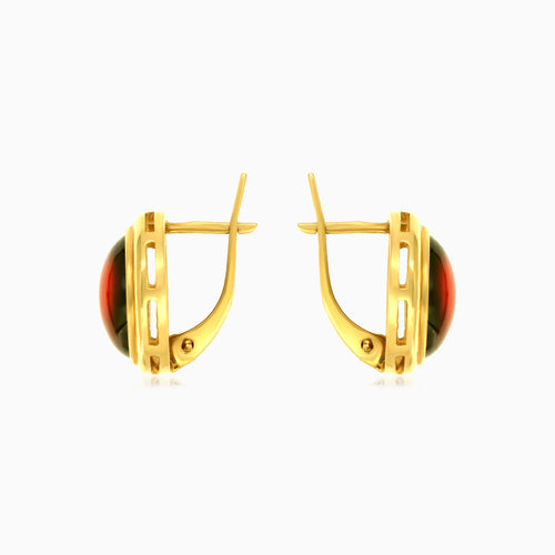 Ovale Cabochon-Goldohrstecker