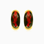 Verlängerte ovale Glanz-Goldohrringe