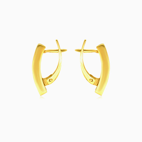 Boucles d’oreilles longues en or serties de grenats