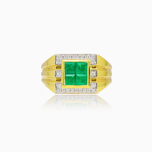 Emerald and Diamond Ring
