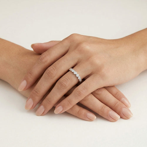 Bague avec zirconia cubique éclatant