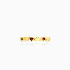 Eleganter 14kt Gelbgold-Damenring mit Herzsymbol