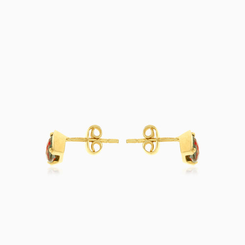 Granátové naušnicee s briliantovým brusem