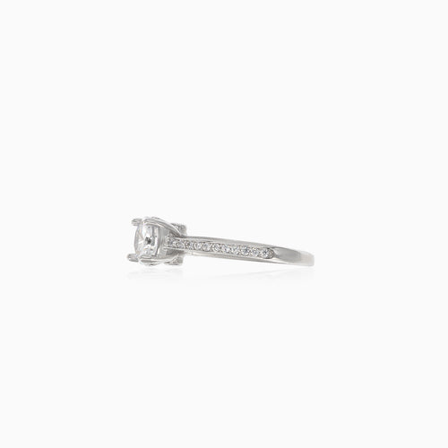 Bague en argent scintillante pour femme