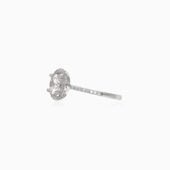 Bague en zircon cubique prong set femme