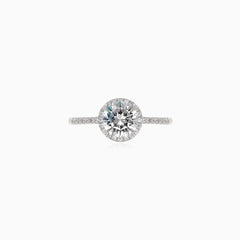 Cubic zirconia silver ring