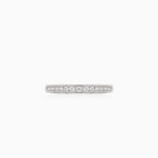 Silver ring with cubic zirconia along