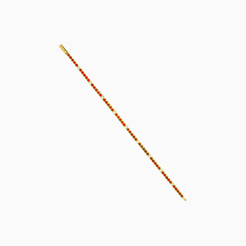 Bracelet en grenat et zircone cubique