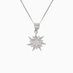 Pendentif en argent petit soleil avec zircon cubique