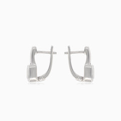 Pendientes de plata con cristal