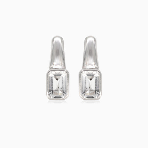 Stříbrné náušnice s křišťálem