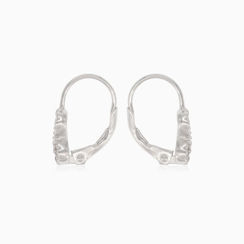 Stříbrné kapkovité náušnice se symbolem nekonečna