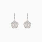 Malé stříbrné květinové náušnice