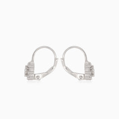 Stříbrné náušnice s kulatým květem