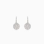 Stříbrné náušnice s kulatým květem