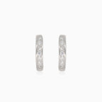 Silberne kleine Kreise mit Zirkoniasteinen