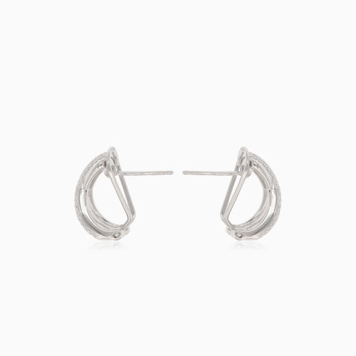 Boucles d’oreilles en argent avec motif rayé